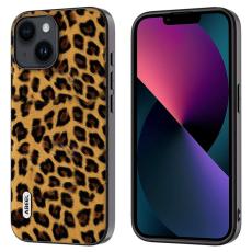 ABEEL - ABEEL Mobilskal till iPhone 13 Leopard Textur PU L&auml;der + TPU + PC - Guld