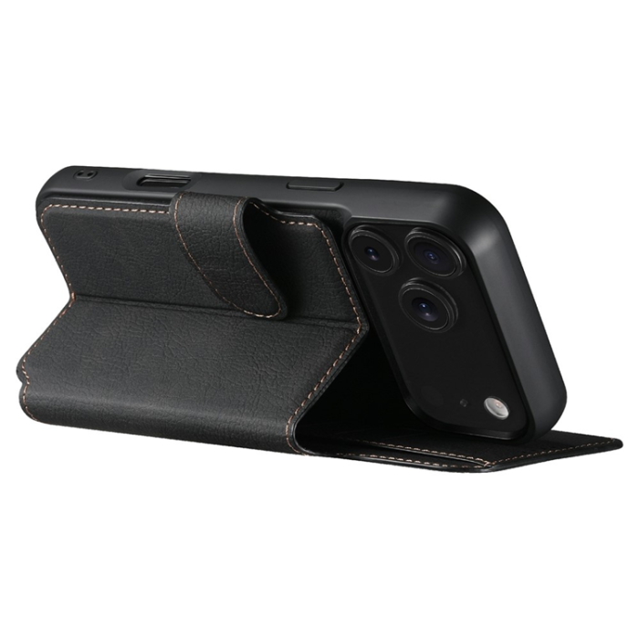 SUTENI - SUTENI iPhone 17 Pro Max Plånboksfodral Detachable Q-05 - Svart