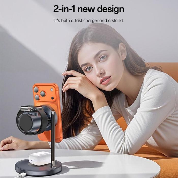 Yesido - YESIDO Qi2.2 Trådlös Laddare 25W Samsung Mobil/Watch och iWatch DS40