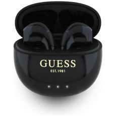 Guess - Guess TWS In-Ear H&ouml;rlurar Glossy Effect Egg Shape Printed Logo - Svart