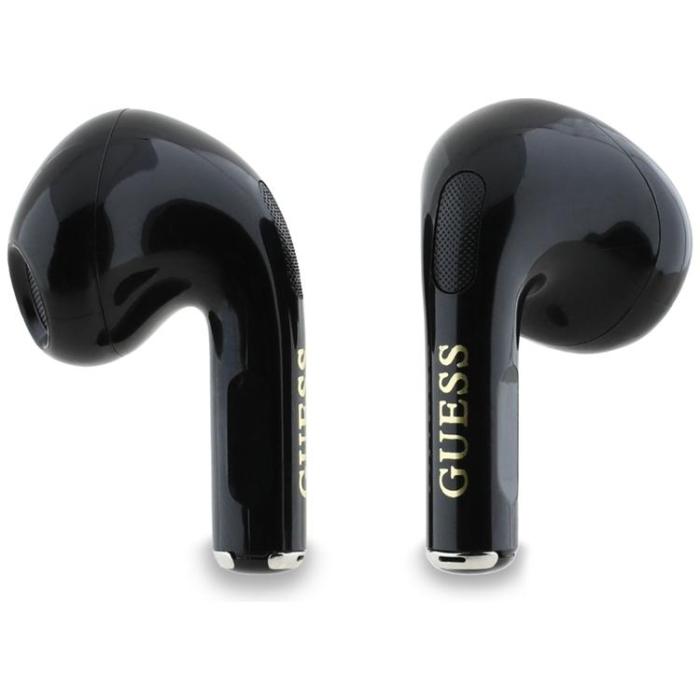 Guess - Guess TWS In-Ear Hörlurar Glossy Effect Printed Logo & Charm - Svart