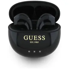 Guess - Guess TWS In-Ear H&ouml;rlurar Glossy Effect Egg Shape Printed Logo - Svart