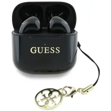 Guess - Guess TWS In-Ear H&ouml;rlurar Glossy Effect Printed Logo & Charm - Svart