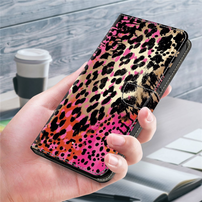 A-One Brand - Galaxy A17 5G Plånboksfodral Pattern Printing - Svart/Röd Spots