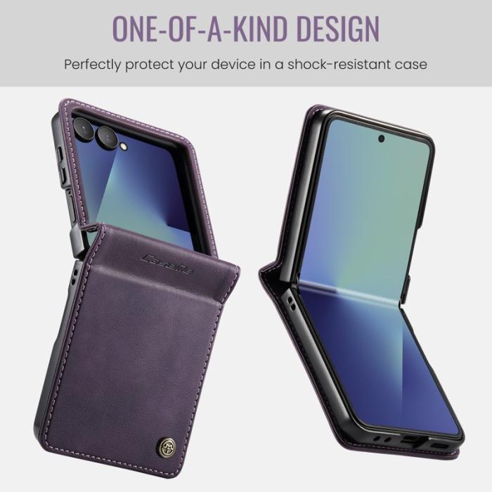 Caseme - CASEME 033 Mobilskal till Samsung Galaxy Z Flip7 5G Lila med RFID-blockering