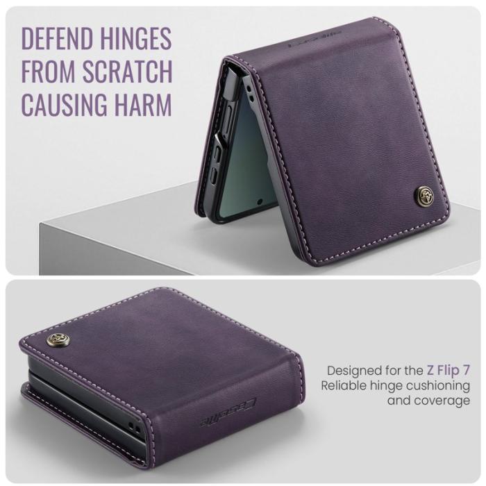 Caseme - CASEME 033 Mobilskal till Samsung Galaxy Z Flip7 5G Lila med RFID-blockering