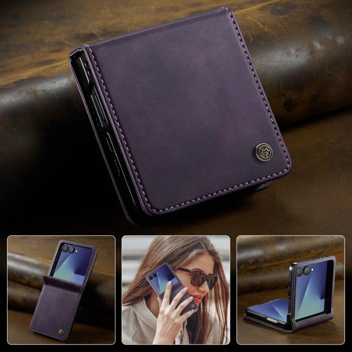 Caseme - CASEME 033 Mobilskal till Samsung Galaxy Z Flip7 5G Lila med RFID-blockering