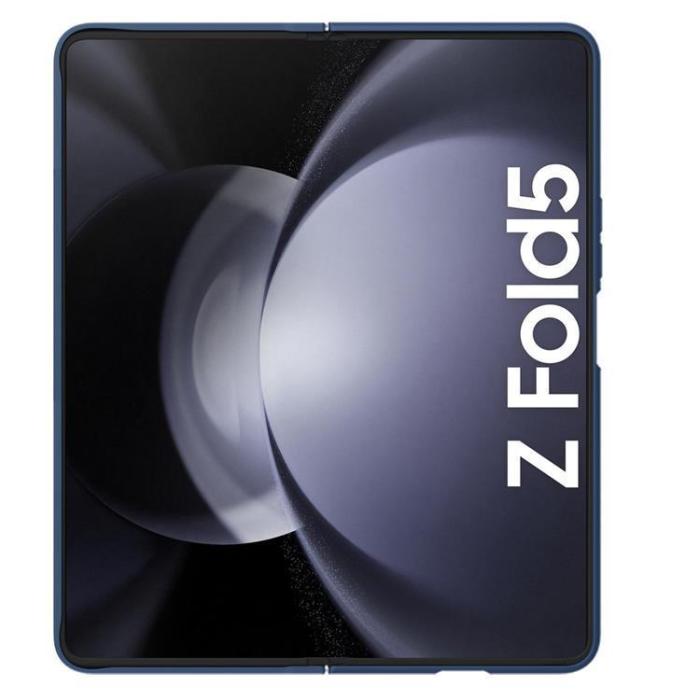 Nillkin - Nillkin Galaxy Z Fold 5 Mobilskal CamShield Silky Silikon - Blå