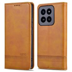 AZNS - AZNS Xiaomi 14 Pro Pl&aring;nboksfodral Magnetisk - Konstl&auml;der - Brun