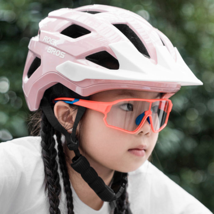 Rockbros - Rockbros LK-67 Cykelhjälm för Barn med Avtagbart Visir 54–58 cm - Rosa