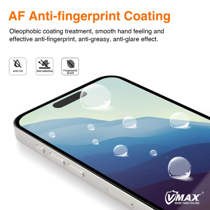 VMAX - Vmax iPhone 14 Plus Härdat Glas Skärmskydd 9D - Svart