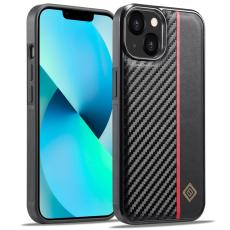 LC.imeeke - LC.IMEEKE iPhone 13 Fodral KonstL&auml;der - Kolfibertextur - Svart