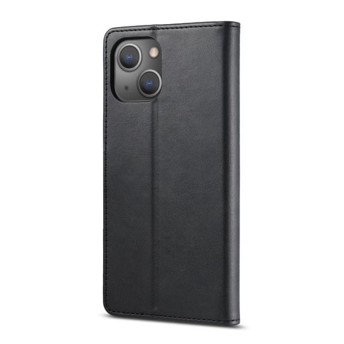 LC.imeeke - LC.IMEEKE iPhone 13 Plånboksfodral i Konstläder - Svart