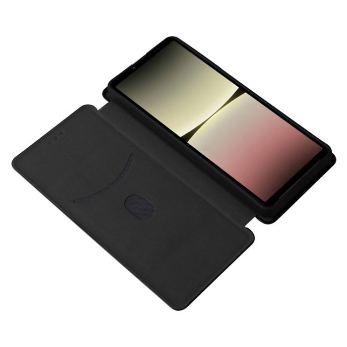A-One Brand - Sony Xperia 10 V Plånboksfodral Carbon Fiber - Svart