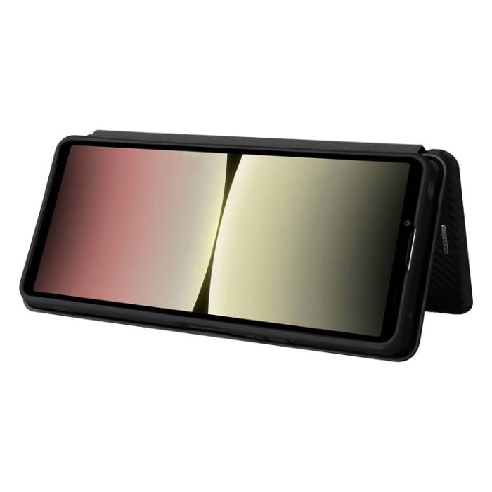 A-One Brand - Sony Xperia 10 V Plånboksfodral Carbon Fiber - Svart