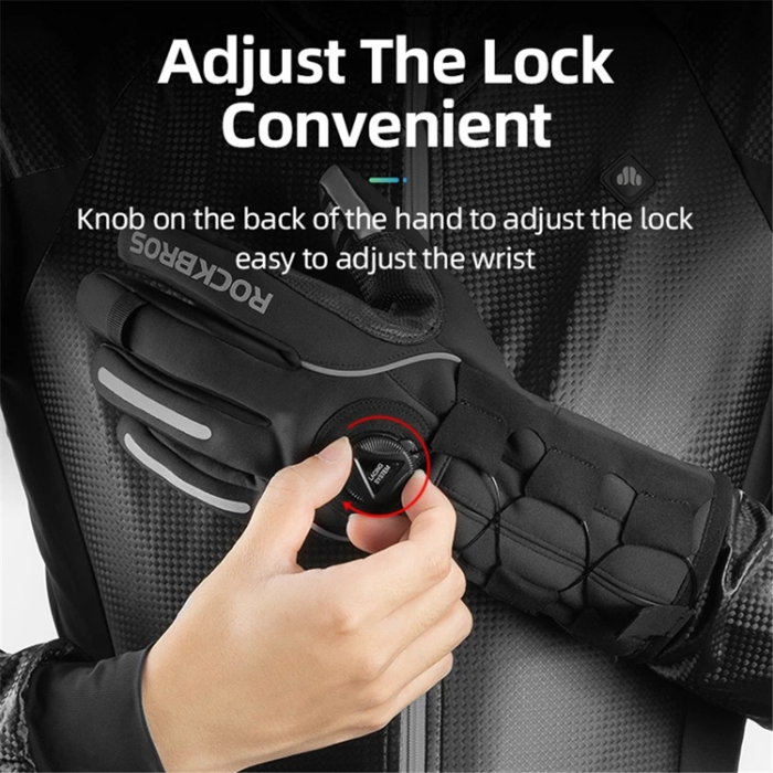 ROCKBROS - ROCKBROS Touchvantar Handskar Cykel Reflective MTB S212BK