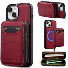 LC.imeeke - LC.IMEEKE L6 iPhone 15 Plus Pl&aring;nboksfodral Konstl&auml;der - R&ouml;d