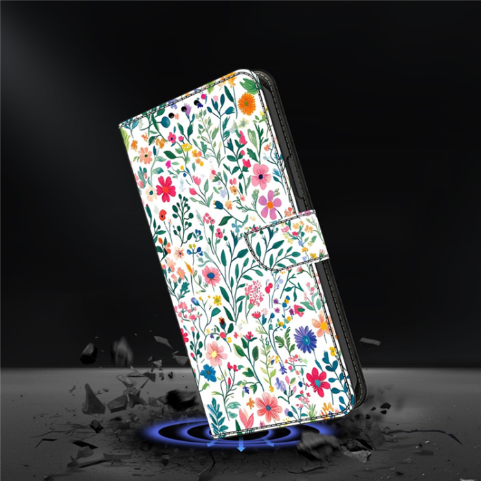 A-One Brand - Galaxy A17 5G Plånboksfodral Pattern Printing - Small Flowerbed