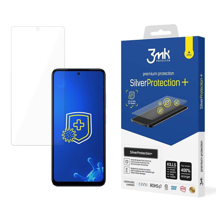3MK Xiaomi Redmi Note 12S Plastfilm skärmskydd Silver Protection+