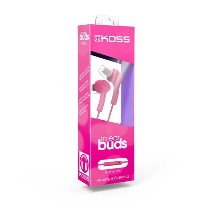 Koss - KOSS Hörlurar KEB9i In Ear Mic - Rosa