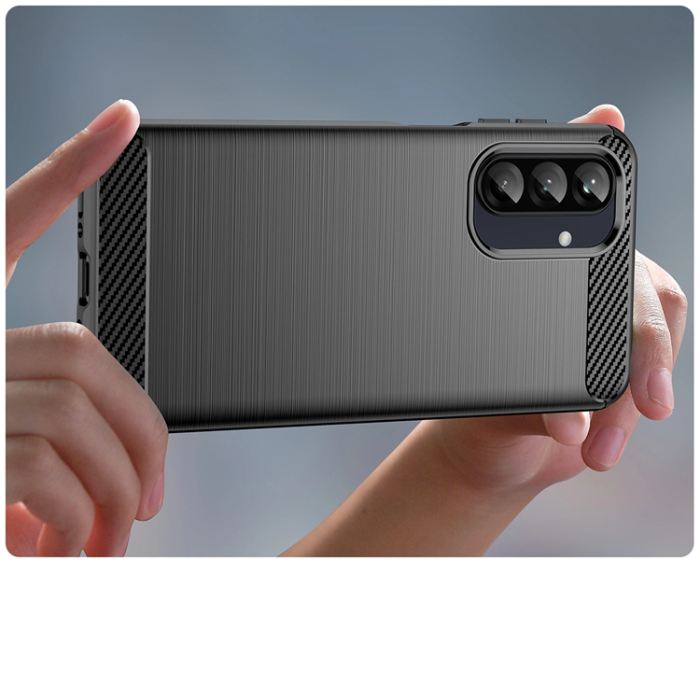 OEM - Galaxy A26 Mobilskal Carbon Flexible - Svart