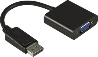 UTGATT1 - DELTACO DisplayPort till VGA Adapter 60Hz, 0.2m - Svart