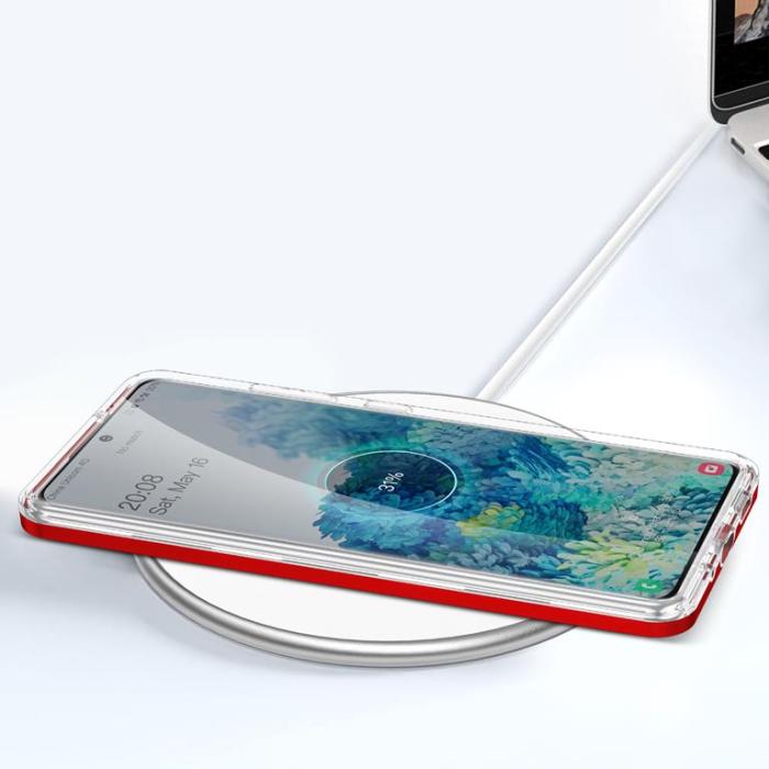 OEM - Xiaomi Redmi 10 4G (2021/2022) Skal Clear 3in1 - Röd