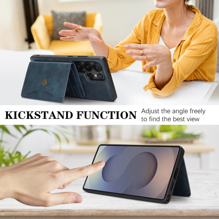 A-One Brand - Galaxy S25 Ultra Mobilskal MagSafe Detachable Korthållare Kickstand