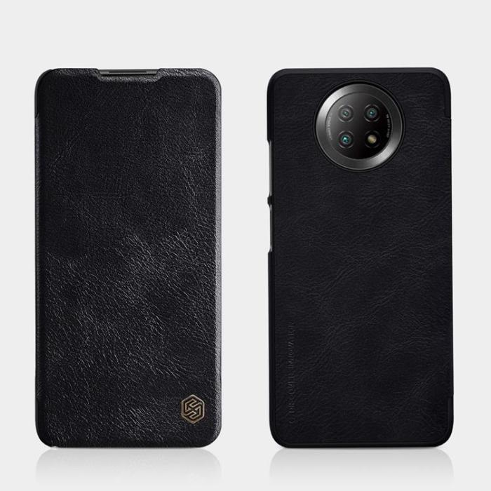 Nillkin - Nillkin Qin Läder Fodral Xiaomi Redmi Note 9T 5G - Svart