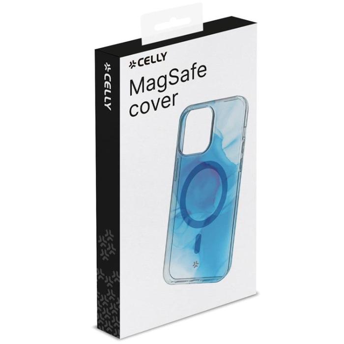 Celly - Celly iPhone 15 Pro Mobilskal Magsafe TPU - Blå
