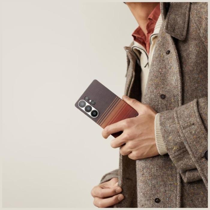 PITAKA - PITAKA Galaxy S25 Ultra Mobilskal MagSafe Moonrise Tactile Woven - Sunset