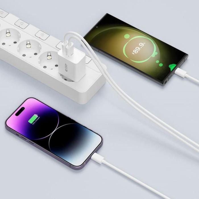 Tech-Protect - Tech-Protect NC30W 2-Port Nätverk Laddare - Svart