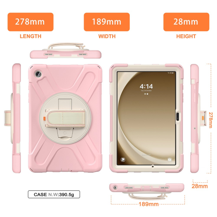 A-One Brand - Galaxy Tab A9 Plus Mobilskal Silikon Rotary Kickstand