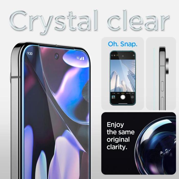 Spigen - [2-Pack] Spigen Google Pixel 9 Pro XL Härdat Glas Skärmskydd 'EZ Fit