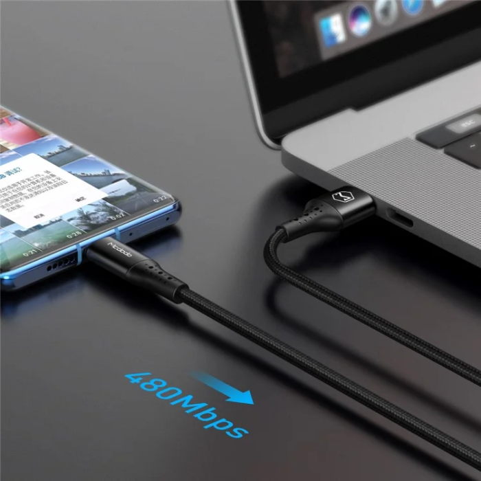 MCDODO - MCDODO USB-A - USB-C 5A Kabel 1.5M - Svart