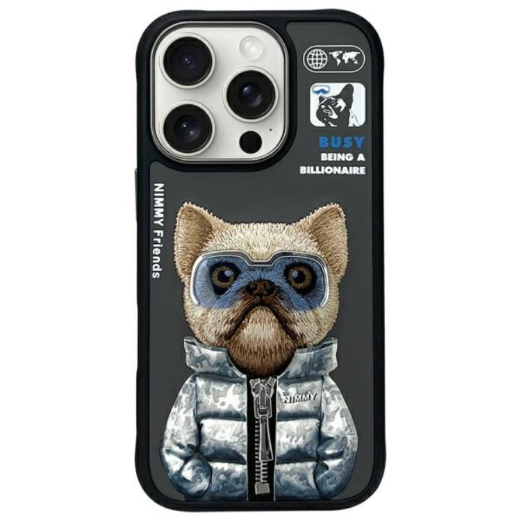 Nimmy iPhone 16 Pro Mobilskal Cool & Cute 2.0 Dog - Svart | 2353 | AlltMobil