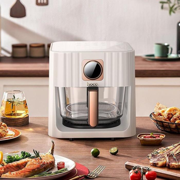Hoco - Hoco Airfryer med Pekskärm 4.5L 1100W - Vit
