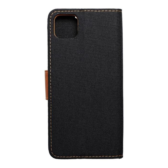 OEM - Galaxy A22 5G Plånboksfodral Canvas Nylon - Svart