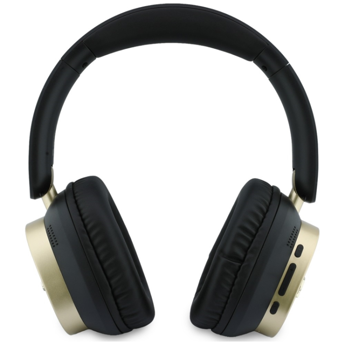 Guess - Guess On-Ear Hörlurar Bluetooth ENC Rectangle Metal Script - Svart