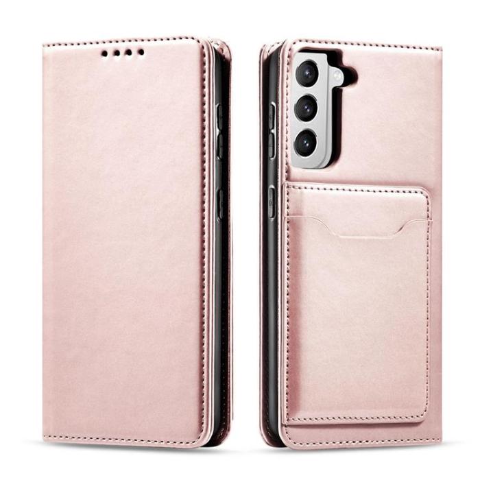 OEM - Galaxy S22 Plus Plånboksfodral Magnet Stand - Rosa