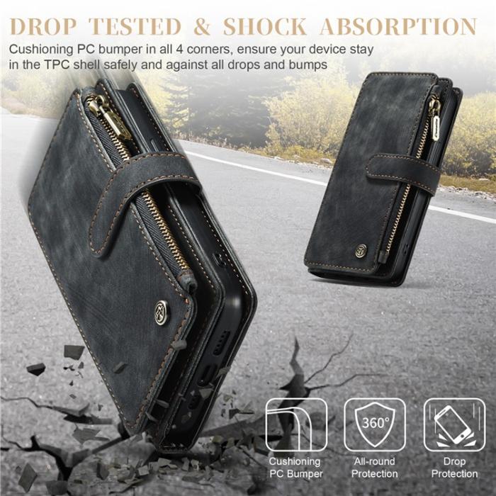 Caseme - CASEME iPhone 15 Pro Max Plånboksfodral C30 Zipper - Svart