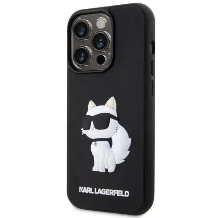 KARL LAGERFELD - Karl Lagerfeld iPhone 14 Pro Max Mobilskal Rubber Choupette 3D