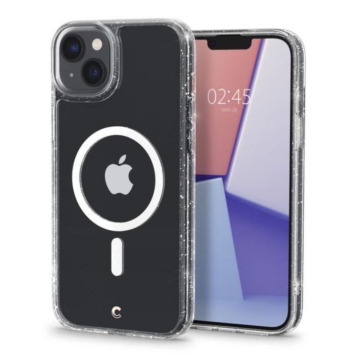 UTGATT1 - Spigen iPhone 14 Skärmskydd i Härdat Glas 2-Pack + Magsafe Skal Cyrill