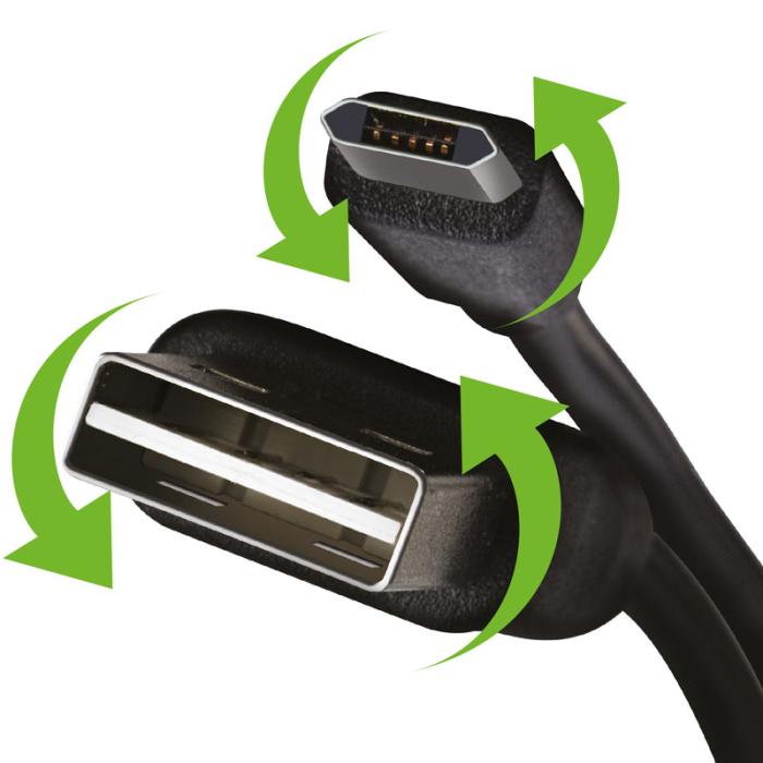 UTGATT5 - Celly Vändbar USB-A > MicroUSB-kabel