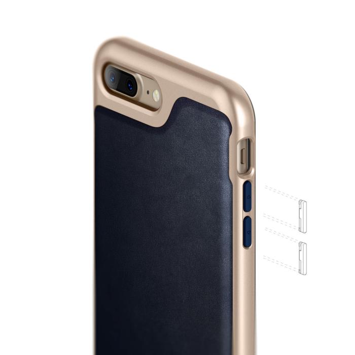 Caseology - Caseology Envoy Äkta Läder Skal iPhone 7 Plus - Blå