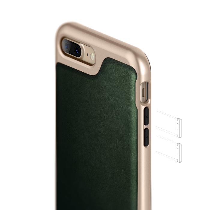 Caseology - Caseology Envoy Äkta Läder Skal iPhone 7 Plus - Grön