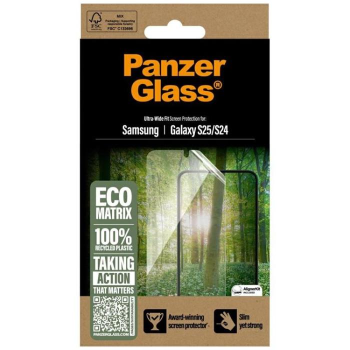 PanzerGlass - PanzerGlass Galaxy S25 Härdat Glas Skärmskydd Eco Matrix Ultra-Wide Fit