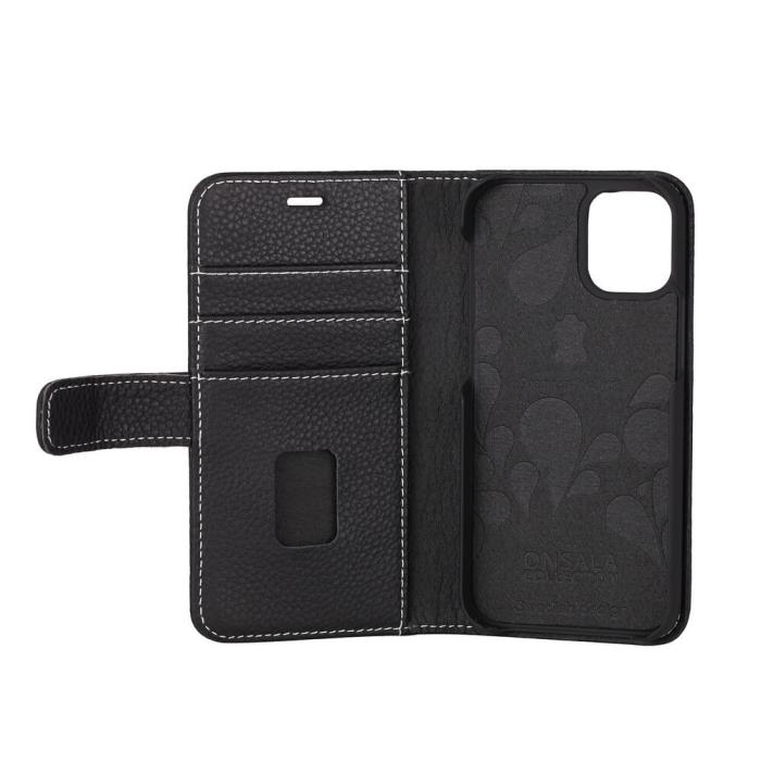 UTGATT - Onsala Mobilfodral Skinn Svart iPhone 12 Mini
