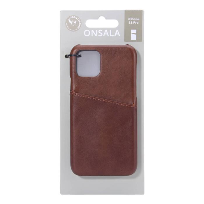 Onsala - ONSALA Mobilskal Brun med Kortfack iPhone 11 Pro
