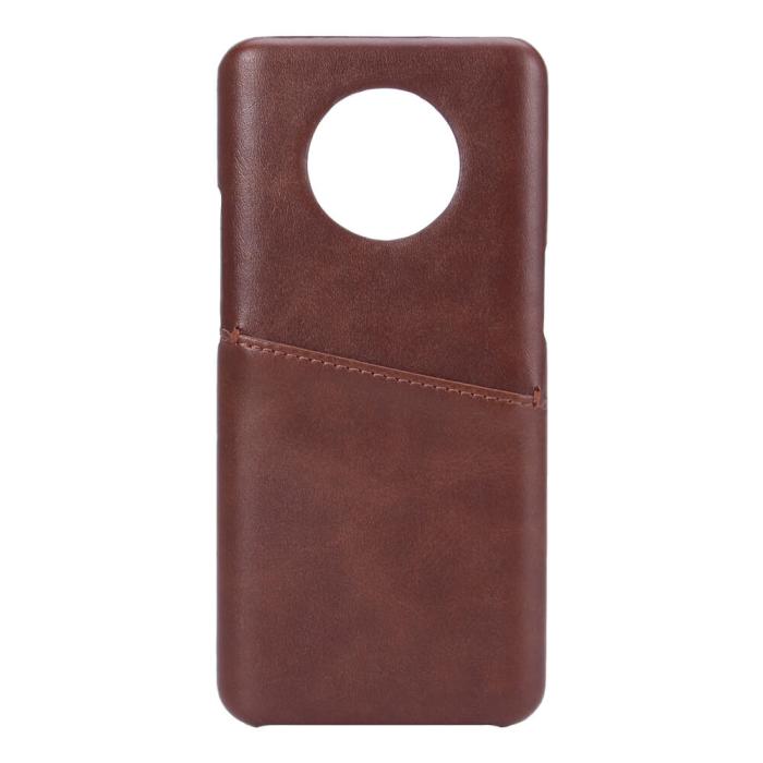 Onsala - ONSALA Mobilskal Brun med Kortfack Oneplus 7T